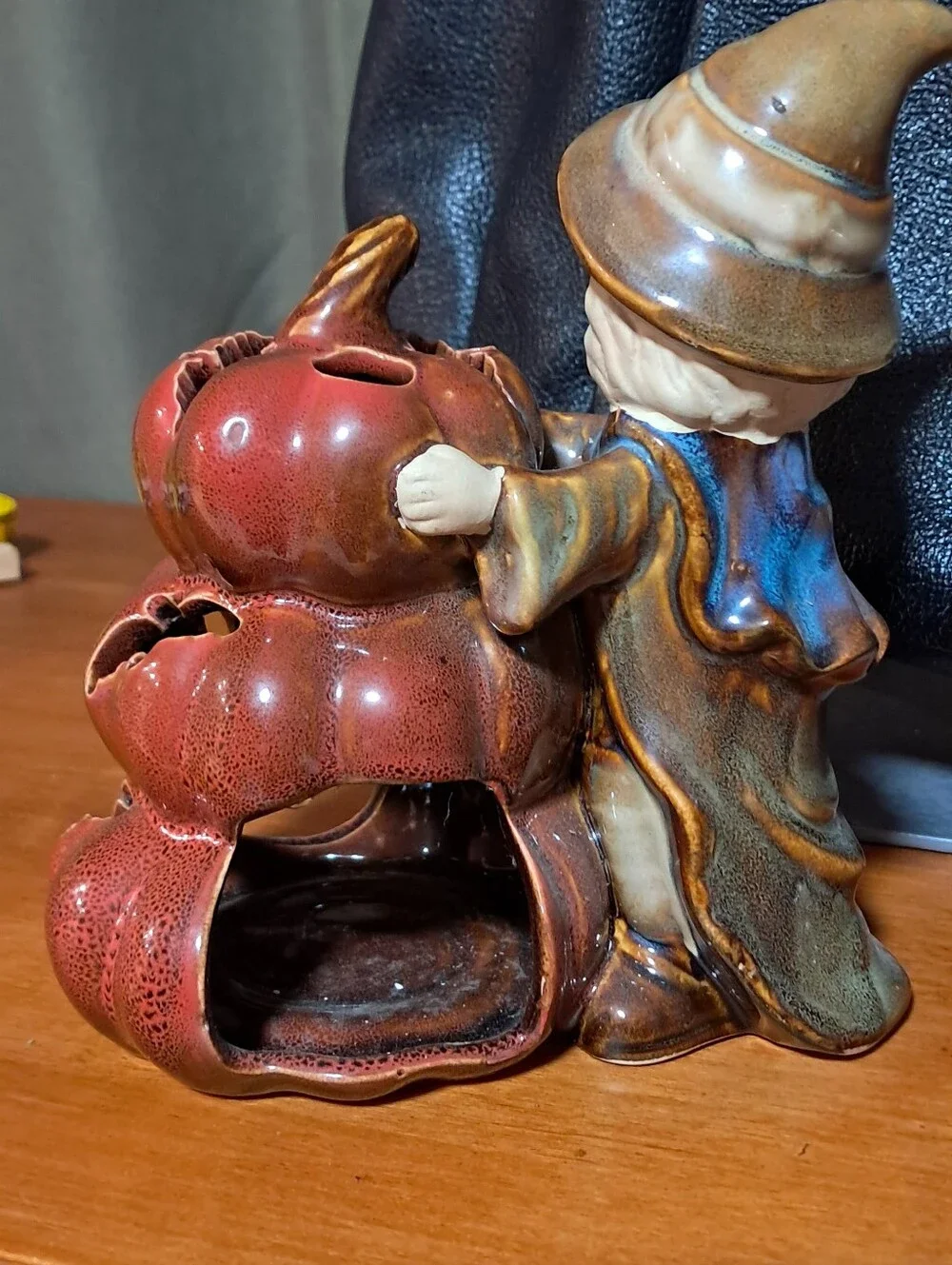 Yankee Candle Ceramic Halloween Figurine Set with Jack-O'-Lanterns and Witch